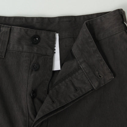 UNEVEN COTTON CANVAS TROUSERS