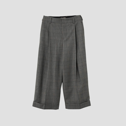 OVERCHECK WOOL TROUSERS