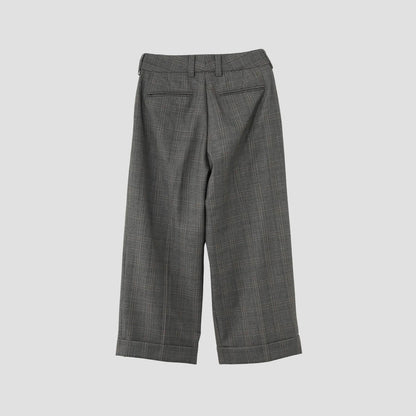 OVERCHECK WOOL TROUSERS