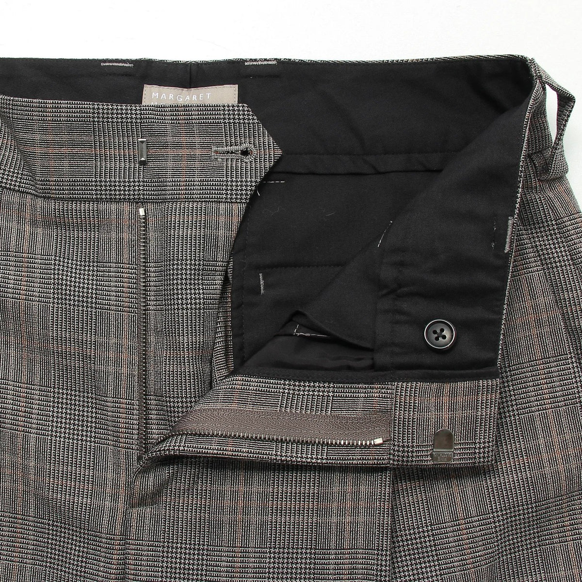 OVERCHECK WOOL TROUSERS
