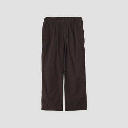 FINE COMPACT COTTON POPLIN TROUSERS