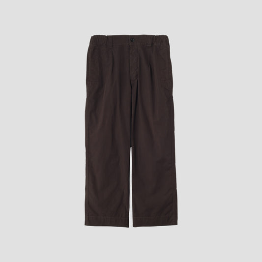 FINE COMPACT COTTON POPLIN TROUSERS