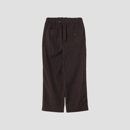 FINE COMPACT COTTON POPLIN TROUSERS