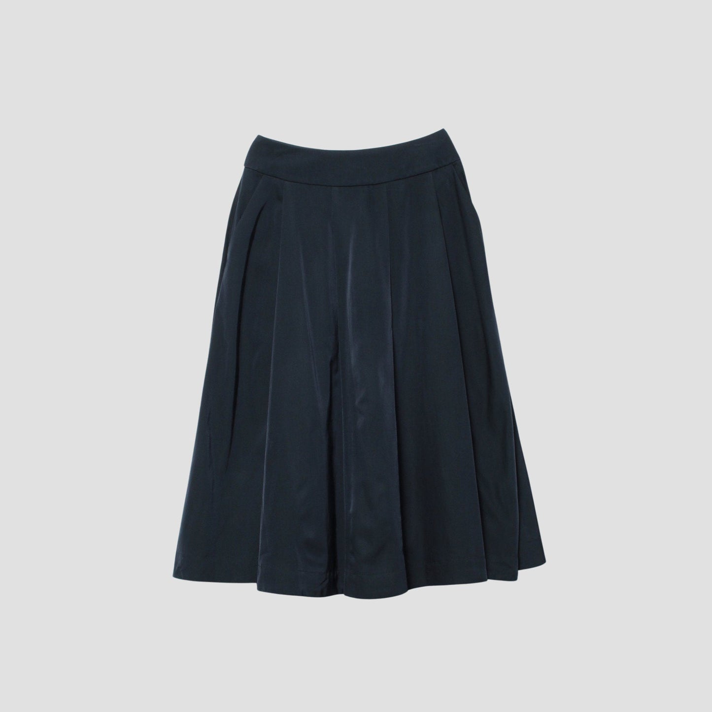 GLAZED COTTON CUPRA SKIRT