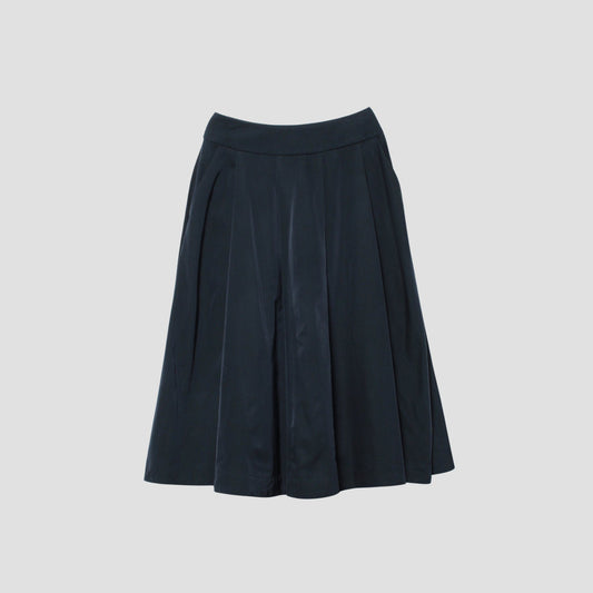 GLAZED COTTON CUPRA SKIRT