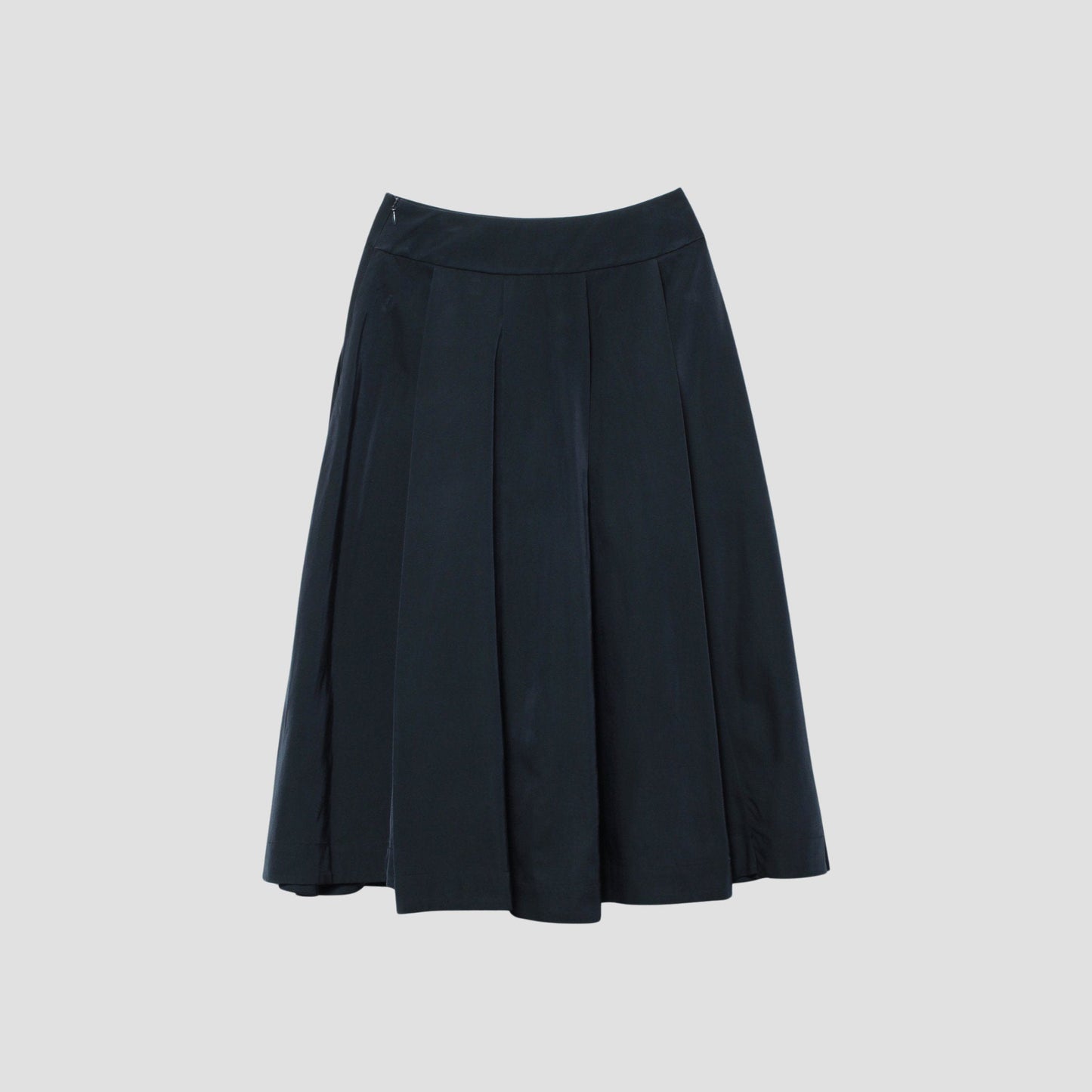 GLAZED COTTON CUPRA SKIRT