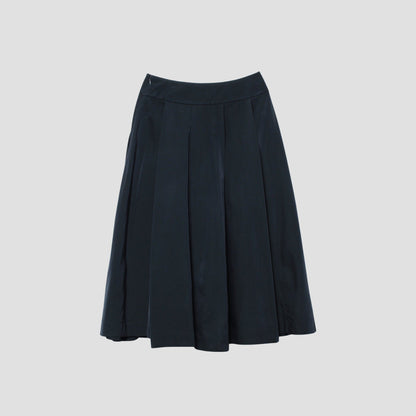 GLAZED COTTON CUPRA SKIRT