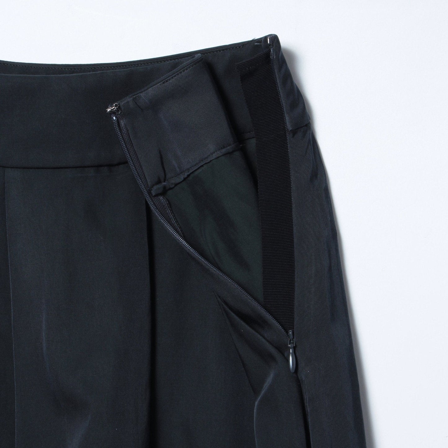 GLAZED COTTON CUPRA SKIRT