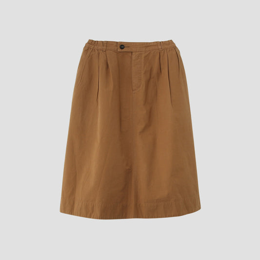WASHED COTTON POPLIN SKIRT