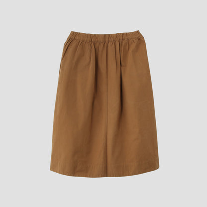 WASHED COTTON POPLIN SKIRT