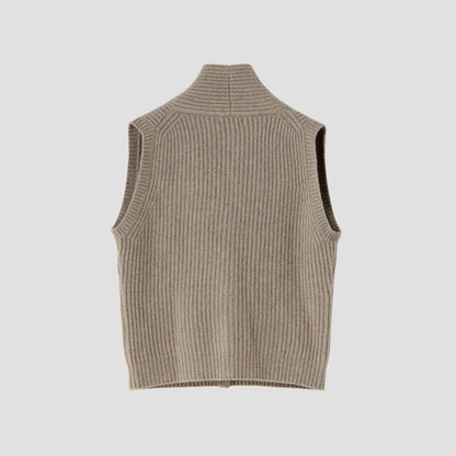 CHUNKY RIB WAISTCOAT KNIT