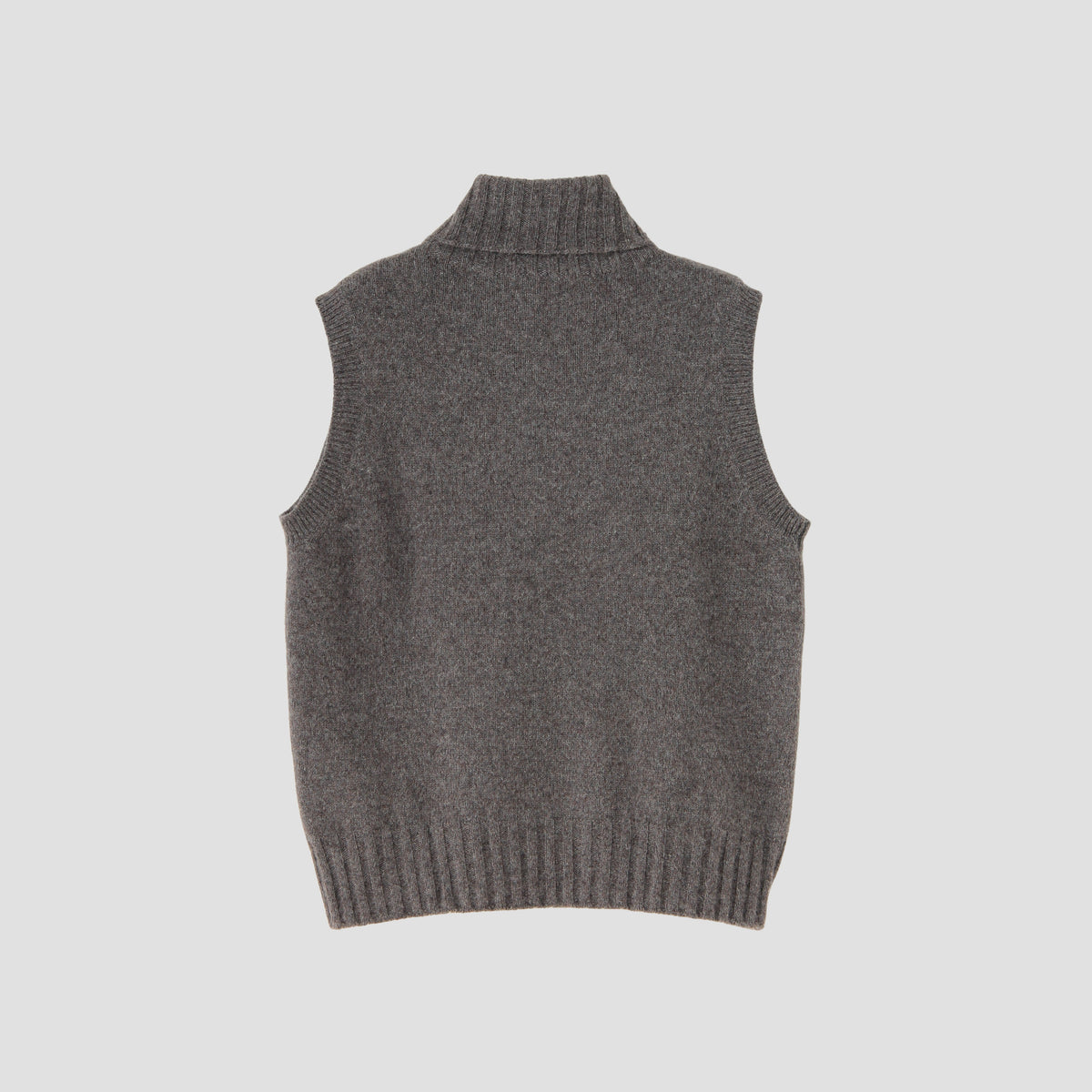CASHMERE SLEEVELESS ROLL NECK KNIT