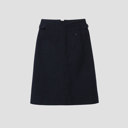 COTTON LINEN TWILL SKIRT