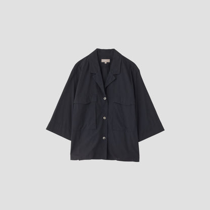 PIECE DYED WASHED COTTON SHIRT