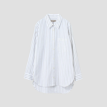 TRIPLE STRIPE COTTON POPLIN SHIRT