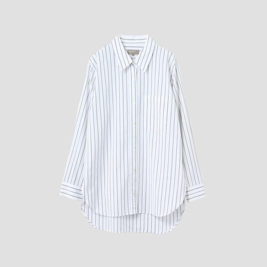 TRIPLE STRIPE COTTON POPLIN SHIRT