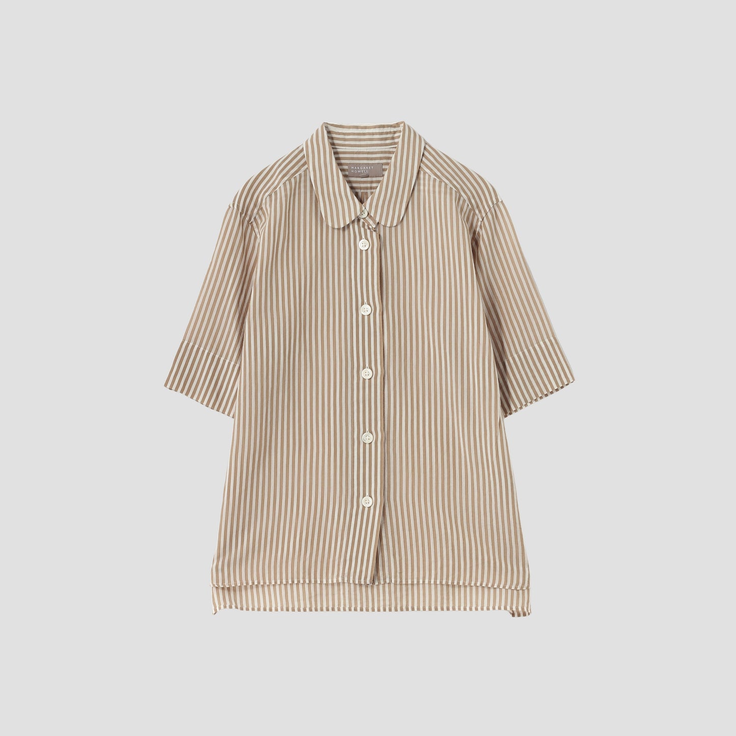 BOLD STRIPE COTTON SILK SHIRT