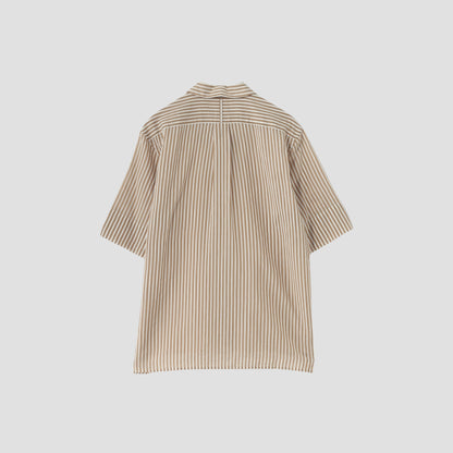 BOLD STRIPE COTTON SILK SHIRT