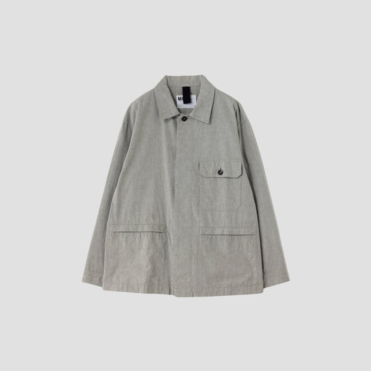 OVERDYE MELANGE COTTON LINEN BLOUSON