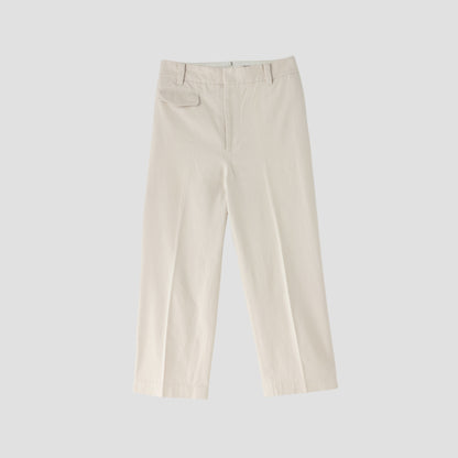 WASHED COTTON TWILL TROUSERS
