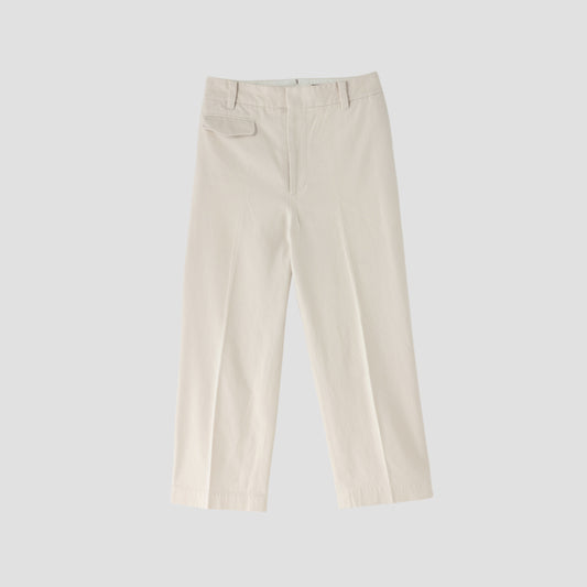 WASHED COTTON TWILL TROUSERS