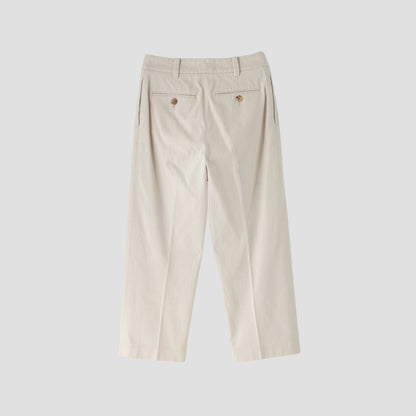 WASHED COTTON TWILL TROUSERS