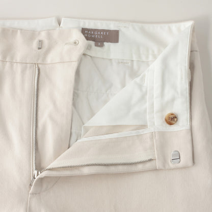 WASHED COTTON TWILL TROUSERS