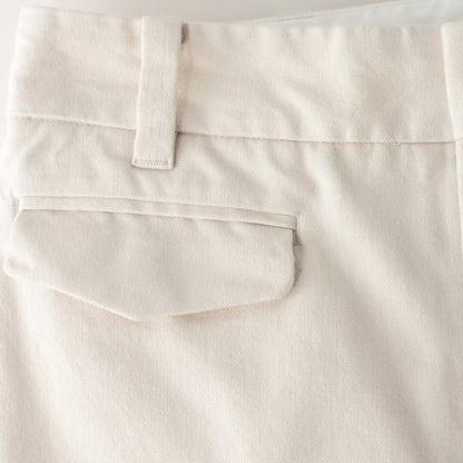 WASHED COTTON TWILL TROUSERS