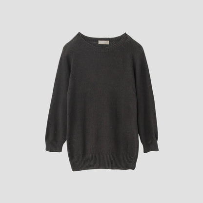 LINEN COTTON CREW NECK KNIT