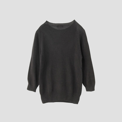 LINEN COTTON CREW NECK KNIT