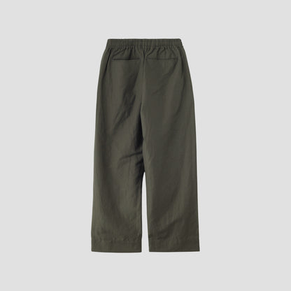 YARN DYED WOOL LINEN TROUSERS