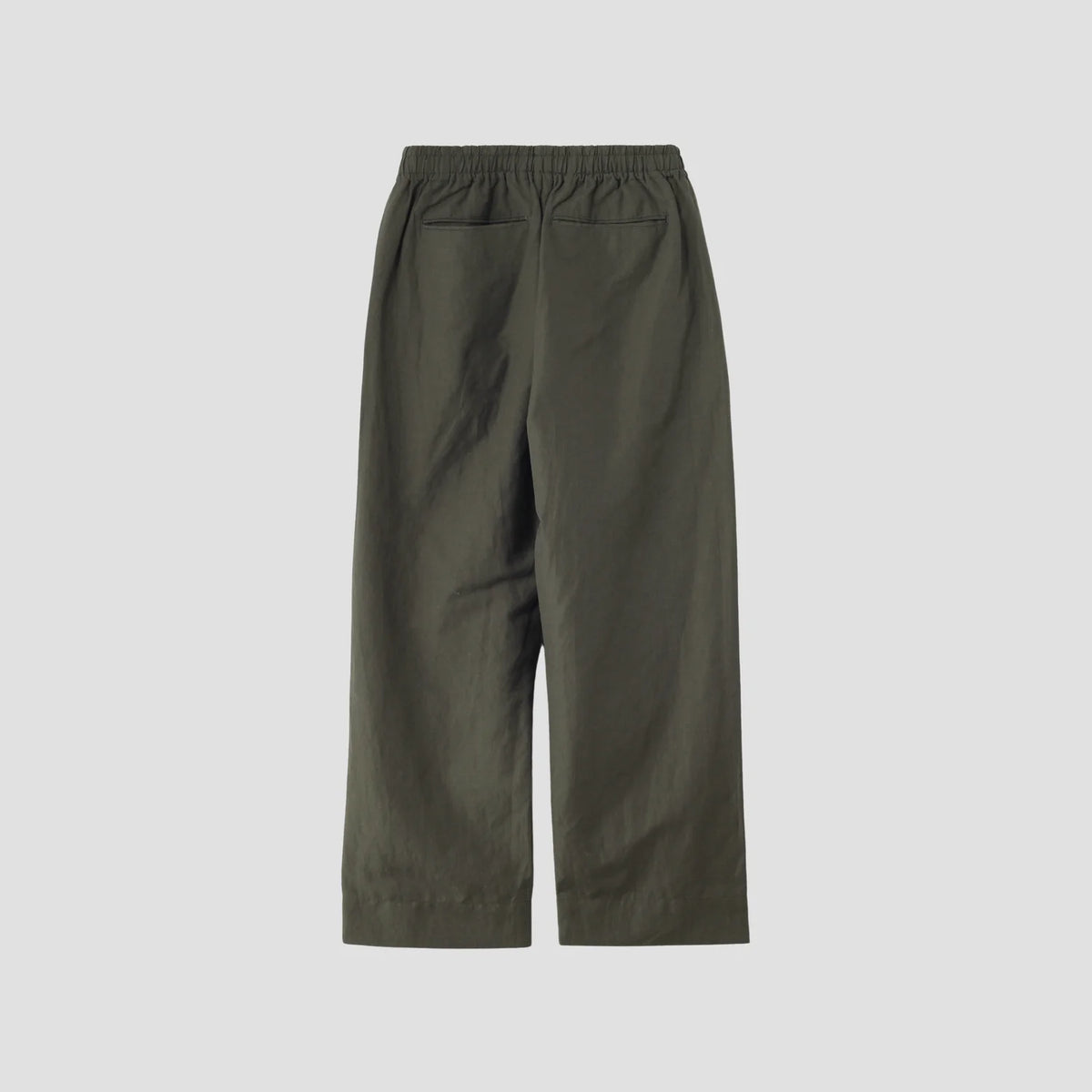 YARN DYED WOOL LINEN TROUSERS