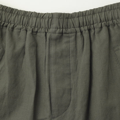 YARN DYED WOOL LINEN TROUSERS