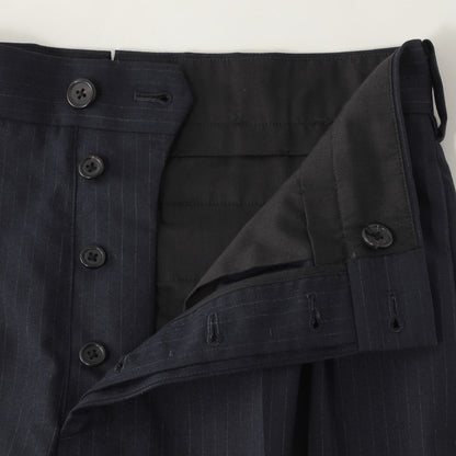 FINE CHALK STRIPE WOOL TROUSERS
