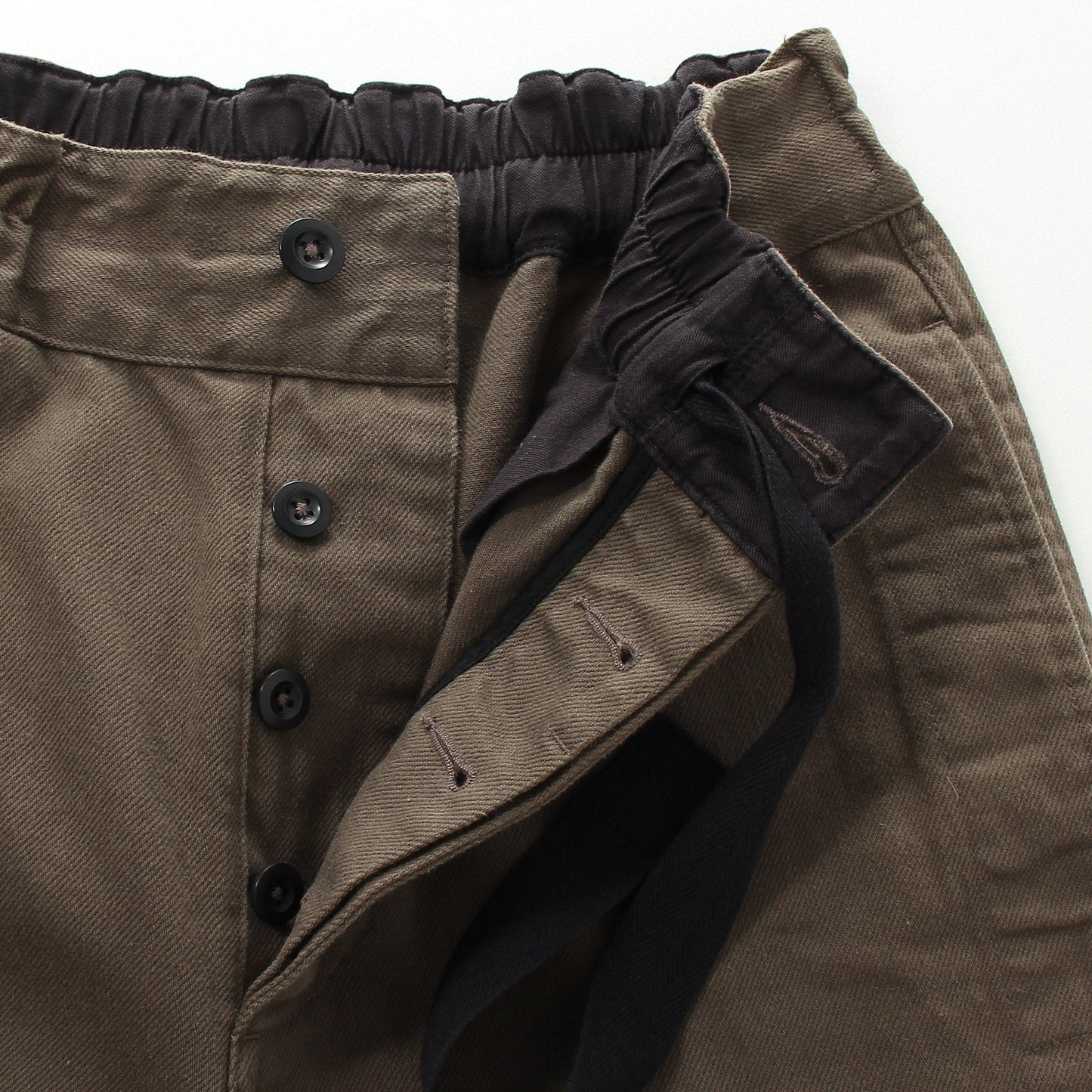WORN COTTON DRILL TROUSERS