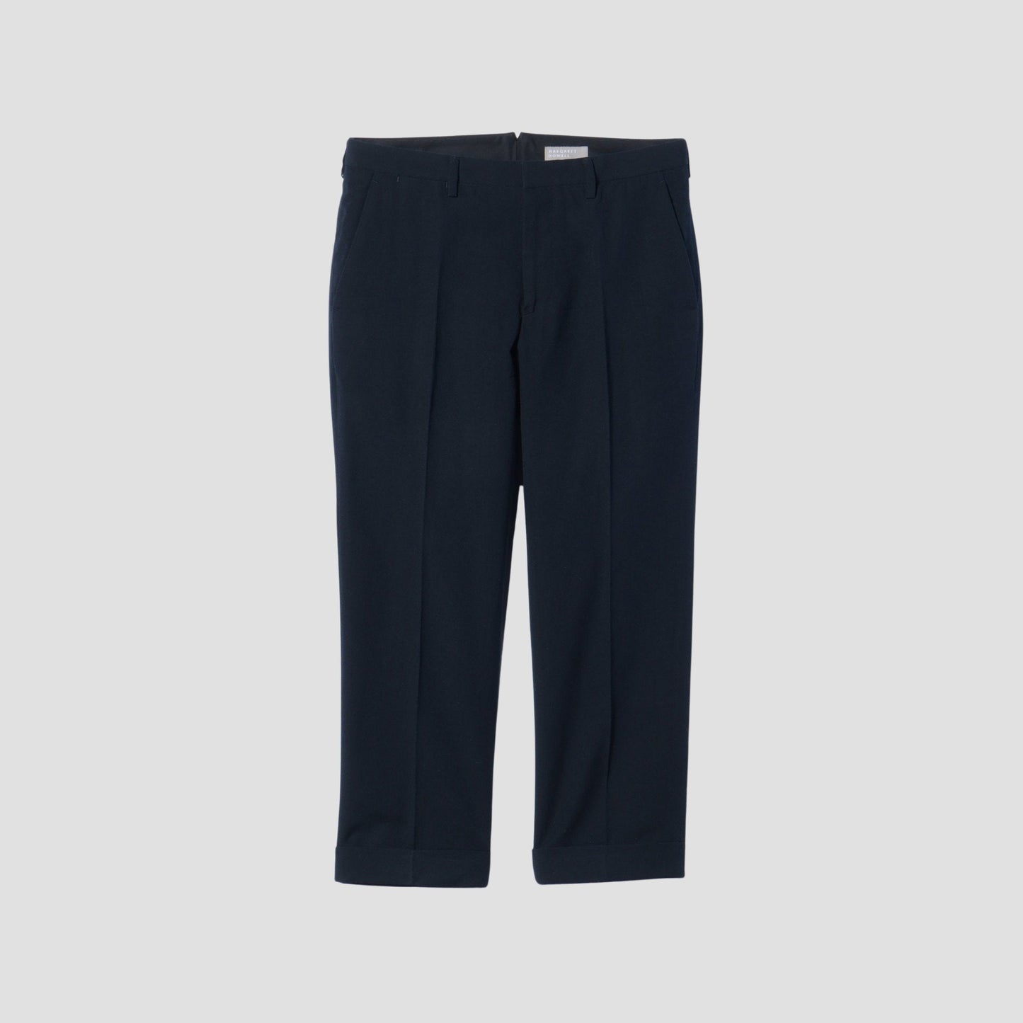 WOOL COTTON GABARDINE TROUSERS