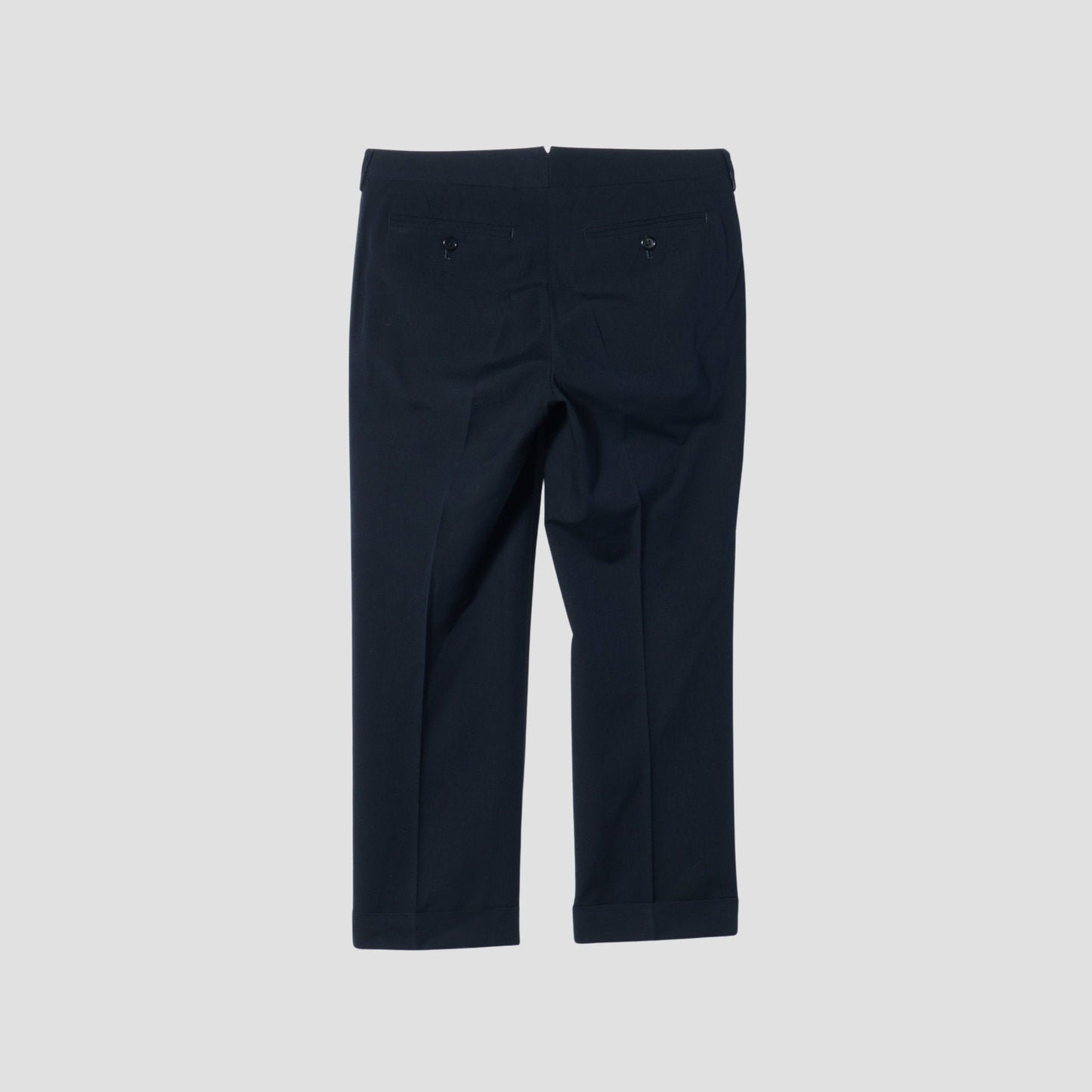 WOOL COTTON GABARDINE TROUSERS