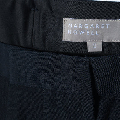 WOOL COTTON GABARDINE TROUSERS