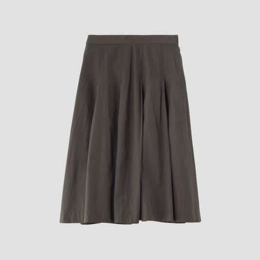 SILK COTTON POPLIN SKIRT