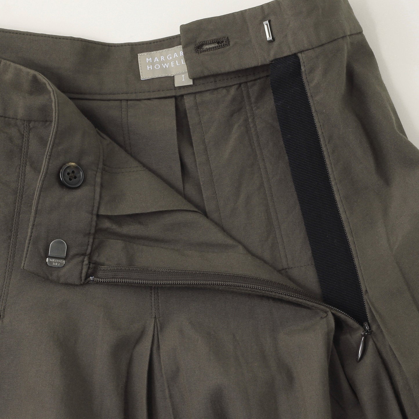 SILK COTTON POPLIN SKIRT