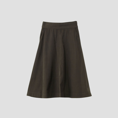 GLAZED COTTON CUPRA SKIRT