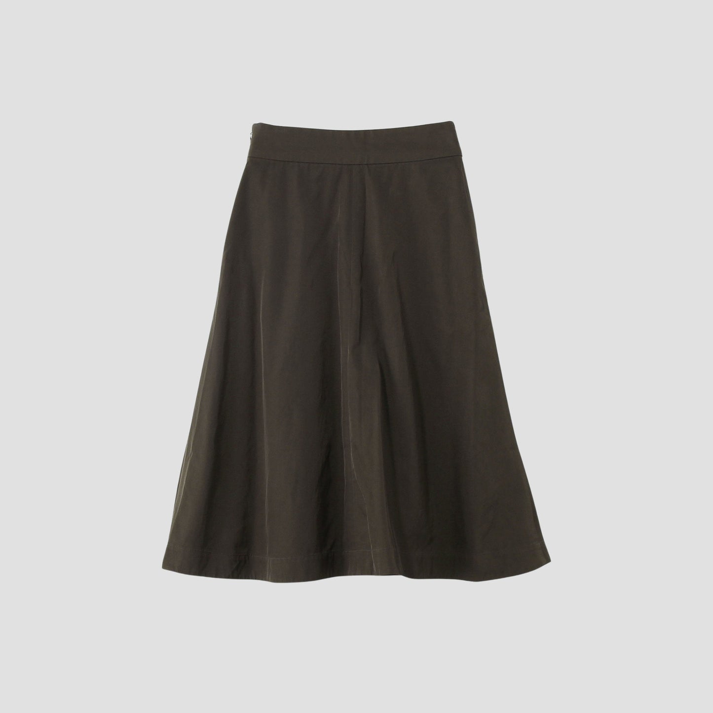 GLAZED COTTON CUPRA SKIRT