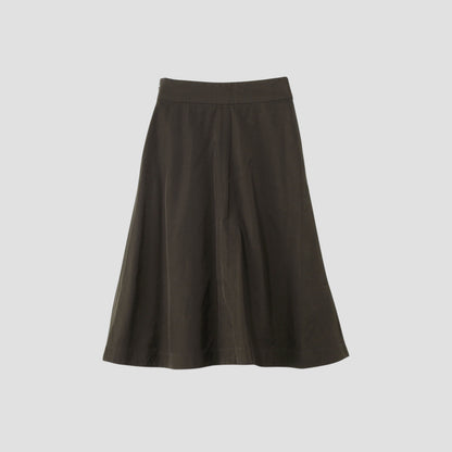 GLAZED COTTON CUPRA SKIRT