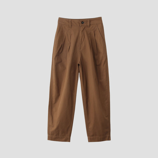 CRISP COTTON TWILL TROUSERS