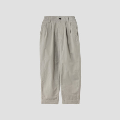 WASHED COMPACT COTTON TROUSERS