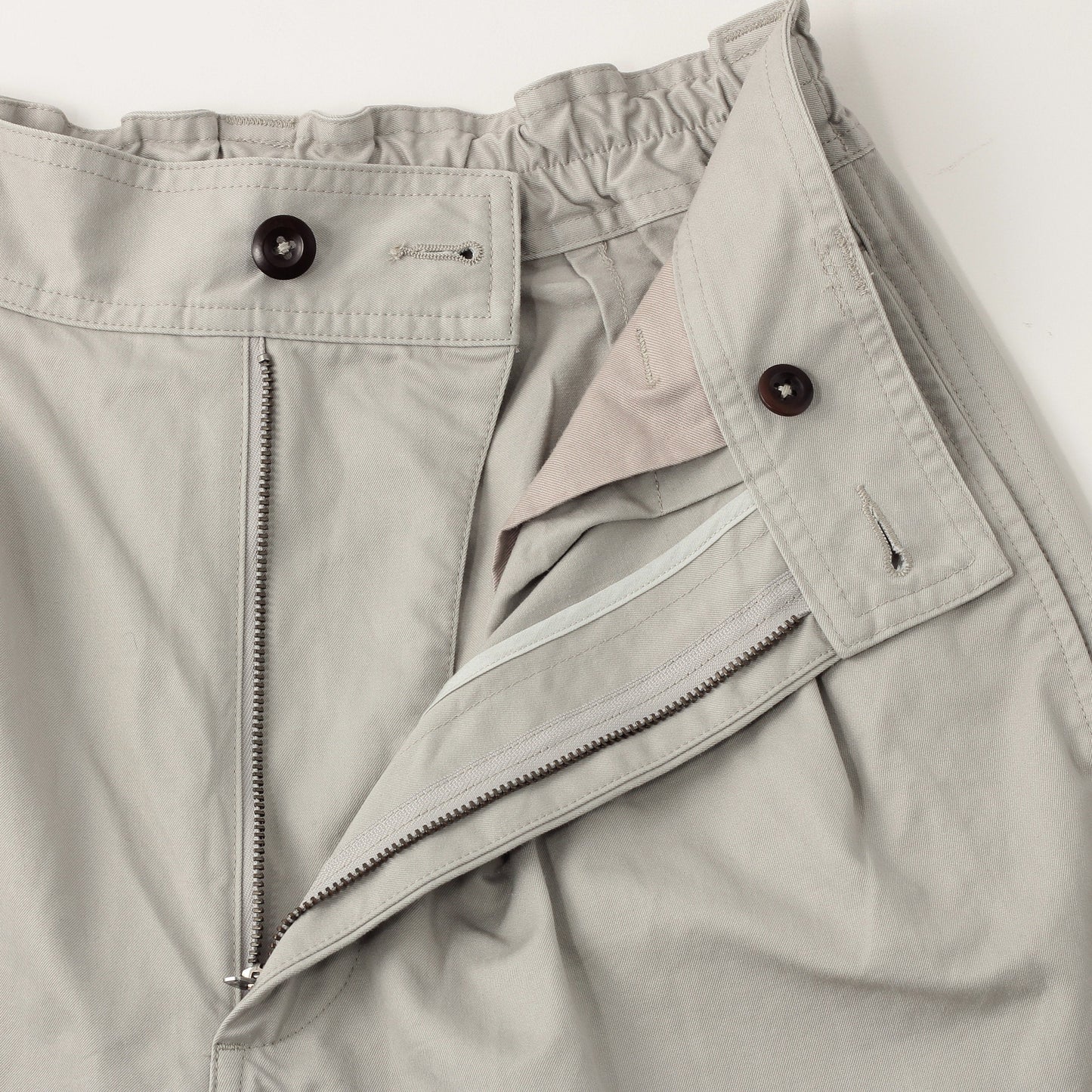 WASHED COMPACT COTTON TROUSERS