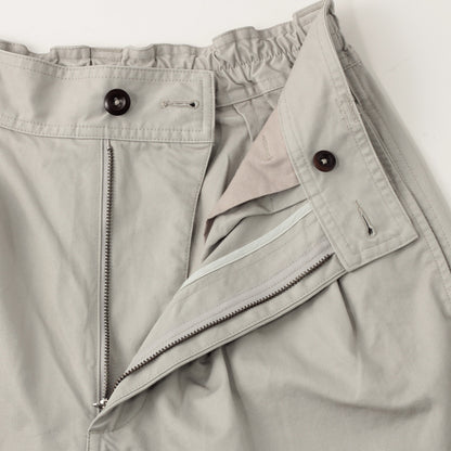 WASHED COMPACT COTTON TROUSERS