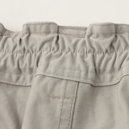 WASHED COMPACT COTTON TROUSERS
