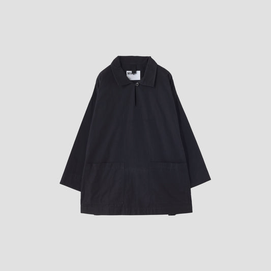 BLACK WARP COTTON DENIM SHIRT