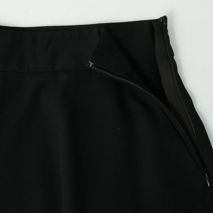 FINE WOOL COTTON TWILL SKIRT
